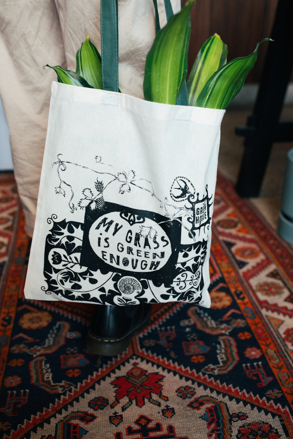 My Grass is Green Tote Bag
