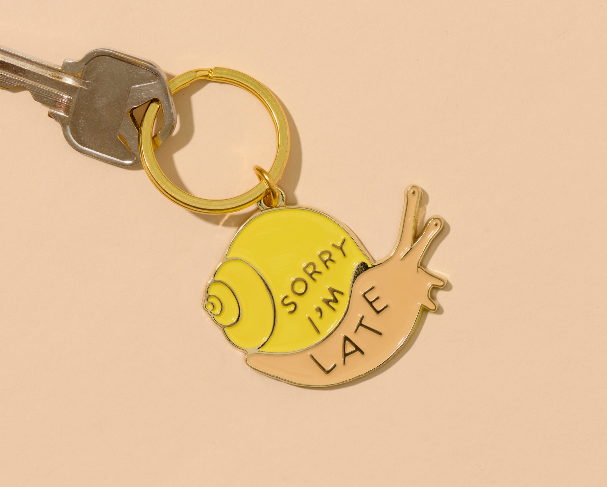 Sorry I'm Late Snail Keychain